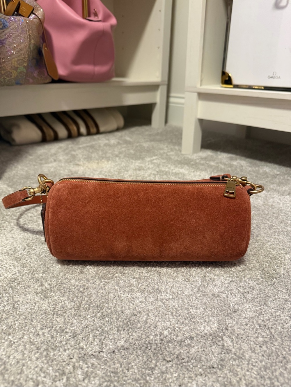Coach Suede Barrel Bag in Clay - Picture 3 of 3